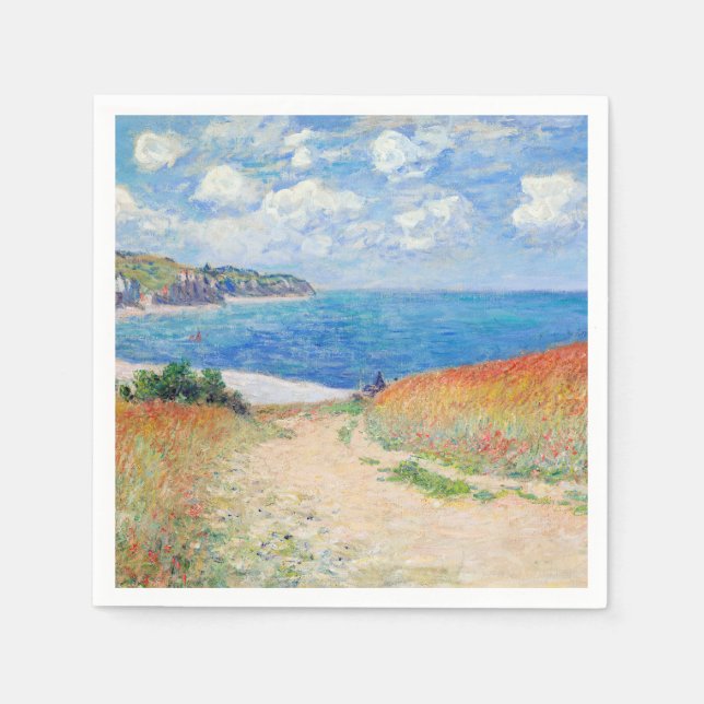 Claude Monet - Path in Wheat Fields at Pourville Serviette (Vorderseite)