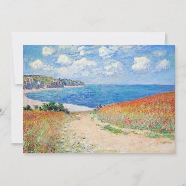 Claude Monet - Pfad der Weizenfelder in Pourville Dankeskarte (Vorderseite)