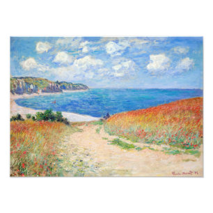 Claude Monet - Pfad der Weizenfelder in Pourville Fotodruck