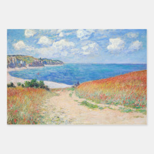 Claude Monet - Pfad der Weizenfelder in Pourville Geschenkpapier Set