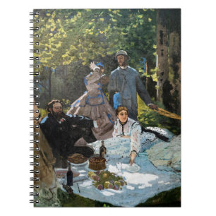 Claude Monet - Picknick auf dem Rasen, rechtes Fel Notizblock