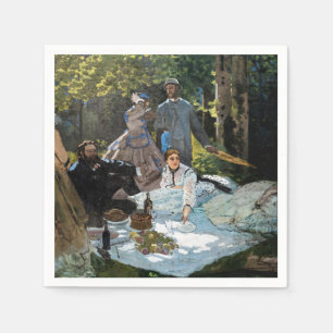 Claude Monet - Picknick auf dem Rasen, rechtes Fel Serviette