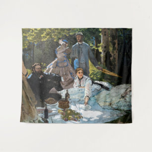 Claude Monet - Picknick auf dem Rasen, rechtes Fel Wandteppich