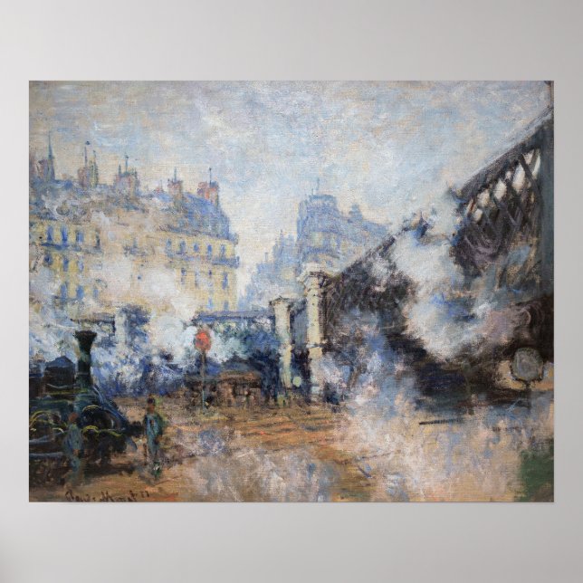 Claude Monet - Pont de l'Europe, Gare Saint-Lazare Poster (Vorne)