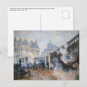 Claude Monet - Pont de l'Europe, Gare Saint-Lazare Postkarte