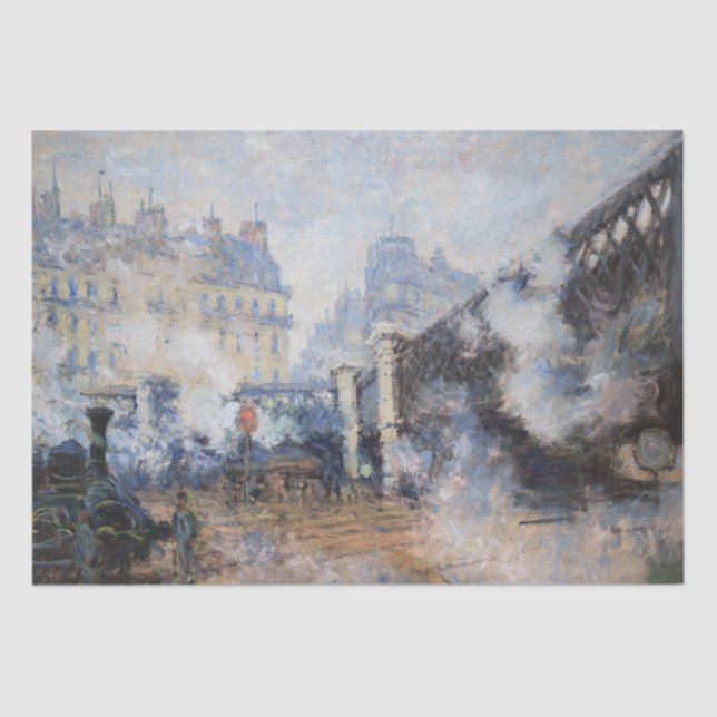 Claude Monet - Pont de l'Europe, Gare Saint-Lazare Seidenpapier (Vorderseite)