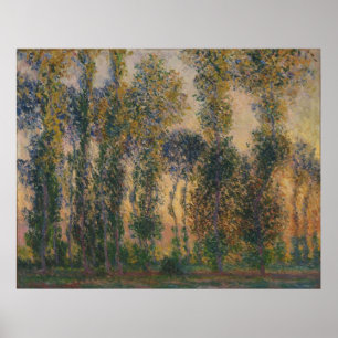 Claude Monet - Poplars bei Giverny, Sonnenaufgang Poster