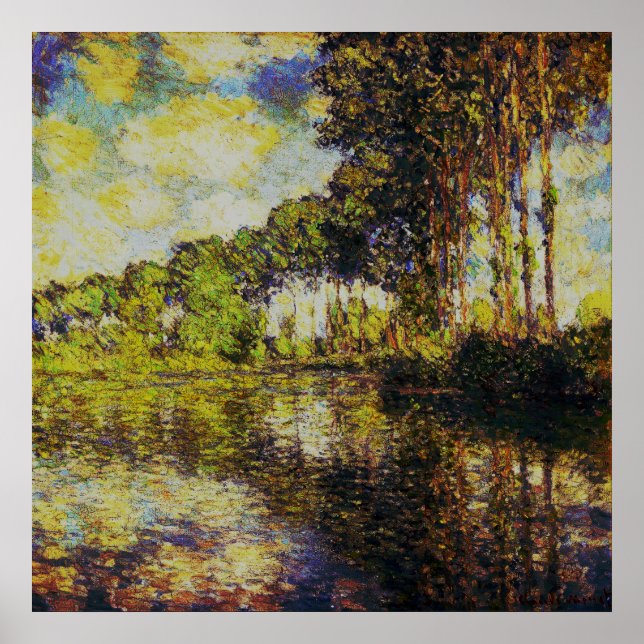 Claude Monet - Poplars über den Epte Poster (Vorne)