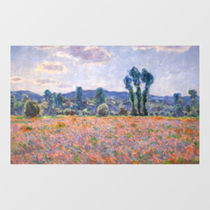 Claude Monet - Poppy Field 1890 (Giverny) Fensteraufkleber