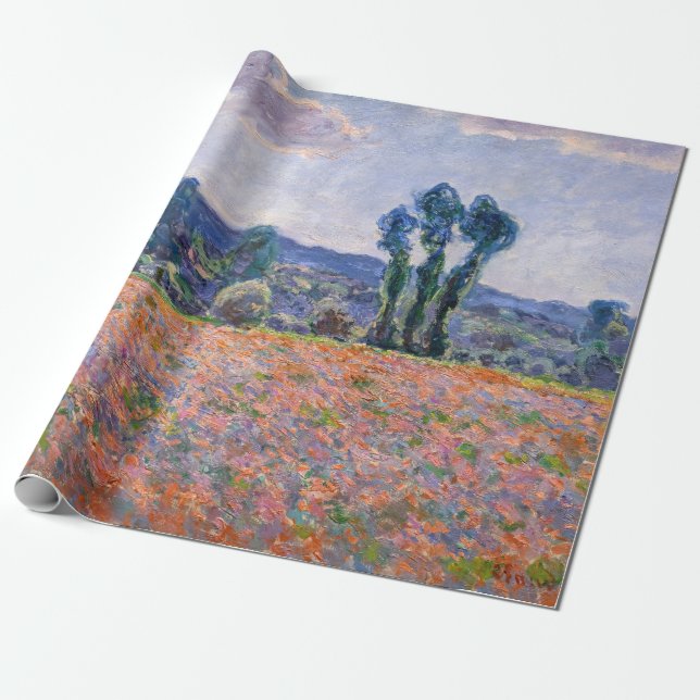 Claude Monet - Poppy Field 1890 (Giverny) Geschenkpapier (Ungerollt)