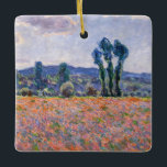 Claude Monet - Poppy Field 1890 (Giverny) Keramikornament<br><div class="desc">Poppy Field / Champ de coquelicots - Claude Monet,  Oil on Leinwand,  1890 near Giverny</div>
