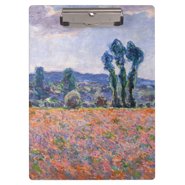 Claude Monet - Poppy Field 1890 (Giverny) Klemmbrett (Vorderseite)