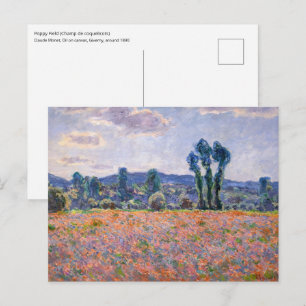 Claude Monet - Poppy Field 1890 (Giverny) Postkarte