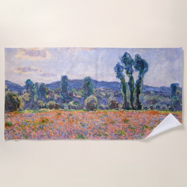 Claude Monet - Poppy Field 1890 (Giverny) Strandtuch (Vorderseite)