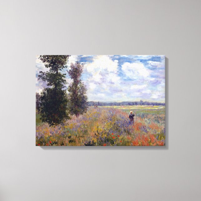 Claude Monet Poppy Fields bei Argenteuil Leinwanddruck (Vorderseite)