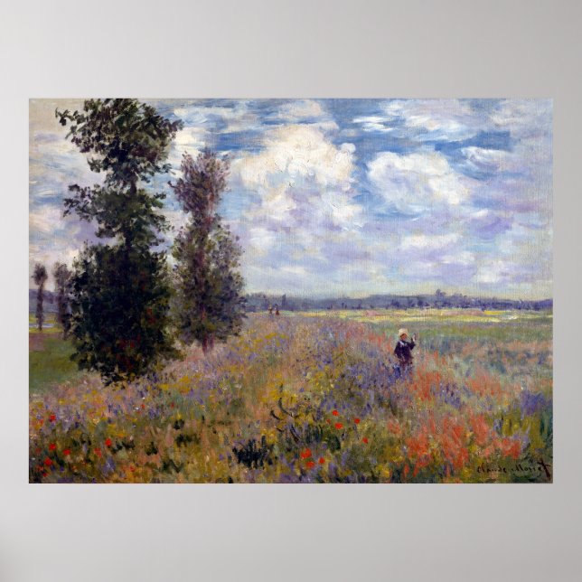 Claude Monet Poppy Fields bei Argenteuil Poster (Vorne)