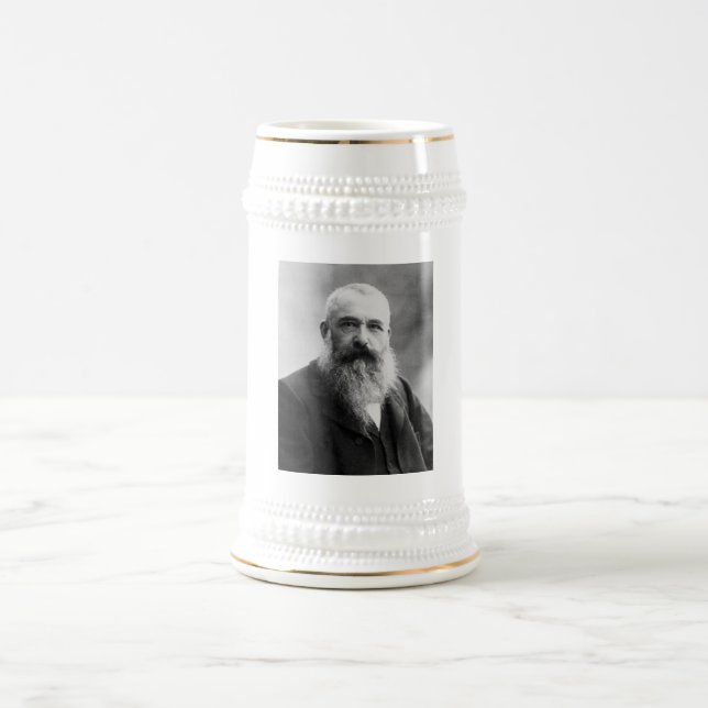Claude Monet Portrait Foto Bierglas (Mittel)
