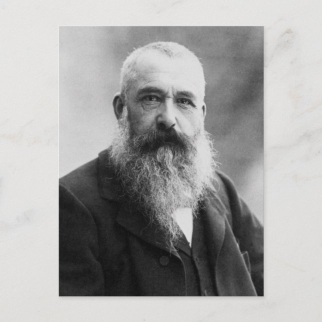 Claude Monet Portrait Foto Postkarte (Vorderseite)