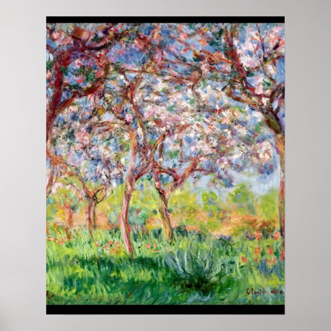 Claude Monet | Printemps a Giverny Poster (Vorne)