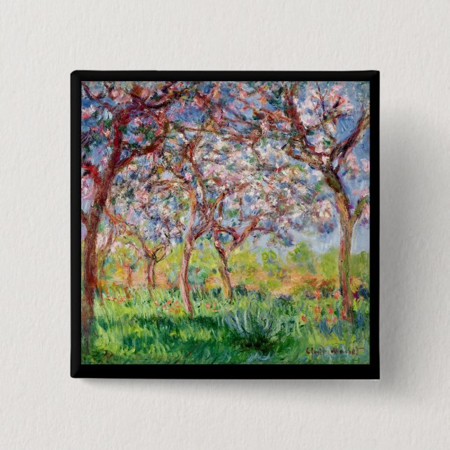Claude Monet | Printemps ein Giverny Button (Vorderseite)