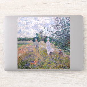 Claude Monet - Promenade bei Argenteuil Aufkleber