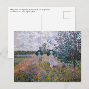 Claude Monet - Promenade nahe Argenteuil Postkarte