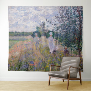 Claude Monet - Promenade nahe Argenteuil Wandteppich