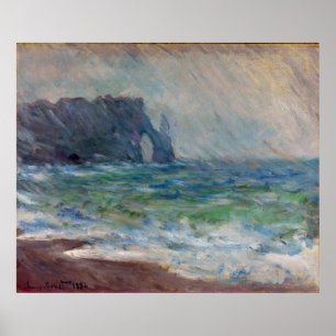 Claude Monet Rainfall Etretat Normandy Frankreich Poster
