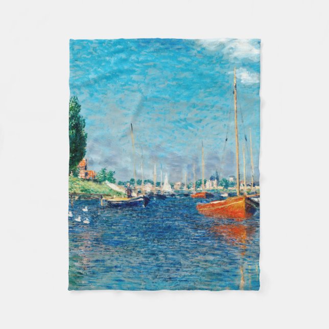 Claude Monet - Red Boats, Argenteuil Fleecedecke (Vorderseite)