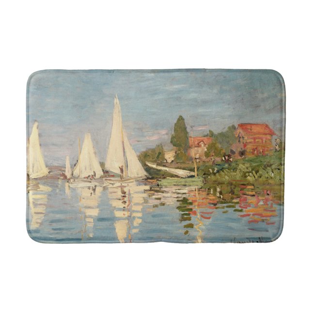 Claude Monet | Regatta at Argenteuil, c.1872 Badematte (Vorderseite)