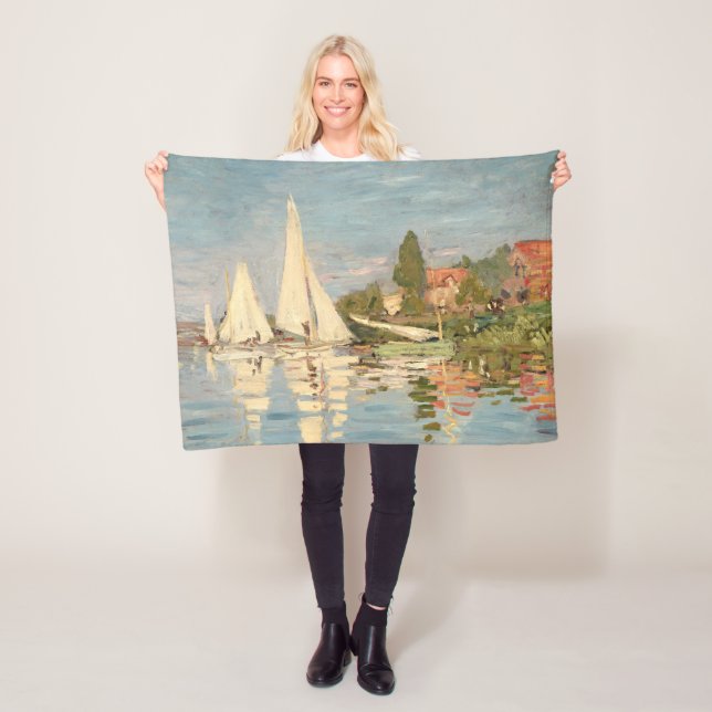Claude Monet | Regatta at Argenteuil, c.1872 Fleecedecke (Beispiel)