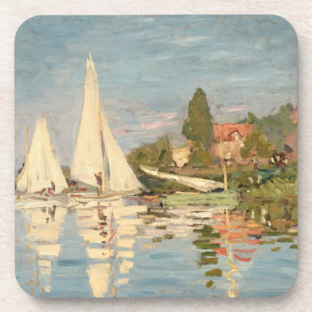 Claude Monet | Regatta at Argenteuil, c.1872 Getränkeuntersetzer (Vorderseite)