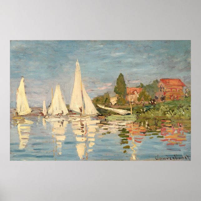 Claude Monet | Regatta at Argenteuil, c.1872 Poster (Vorne)