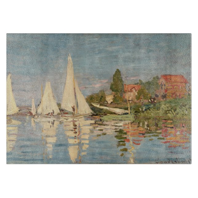 Claude Monet | Regatta at Argenteuil, c.1872 Schneidebrett (Vorderseite)