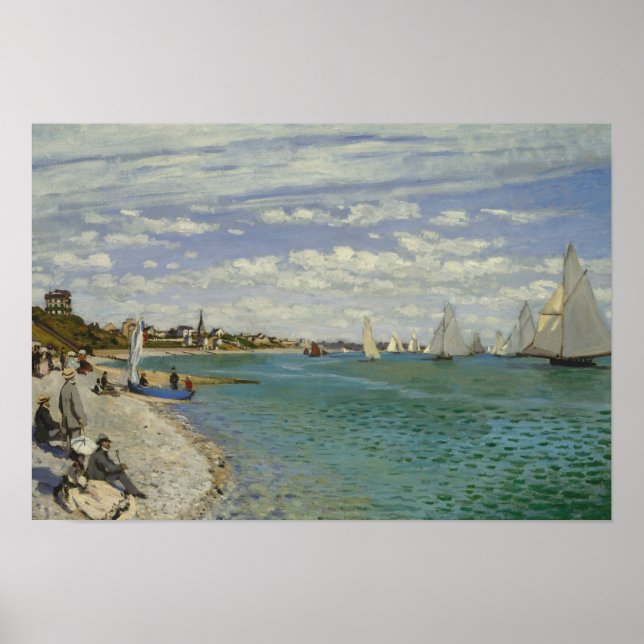 Claude Monet - Regatta bei Sainte-Adresse Poster (Vorne)