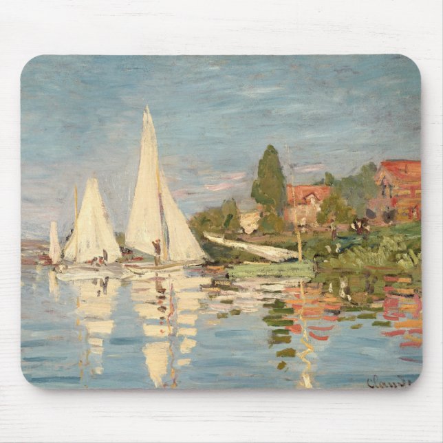 Claude Monet| Regatta in Argenteuil, c.1872 Mousepad (Vorne)