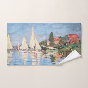 Claude Monet - Regattas in Argenteuil Badhandtuch Set
