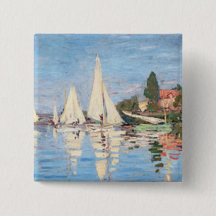 Claude Monet - Regattas in Argenteuil Button