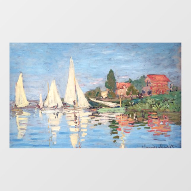 Claude Monet - Regattas in Argenteuil Fensteraufkleber (Blatt)