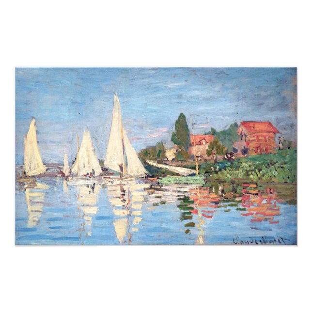 Claude Monet - Regattas in Argenteuil Fotodruck (Vorne)