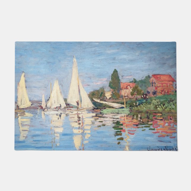 Claude Monet - Regattas in Argenteuil Fußmatte (Vorderseite)