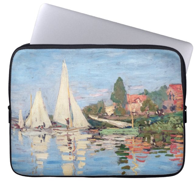Claude Monet - Regattas in Argenteuil Laptopschutzhülle (Vorderseite)