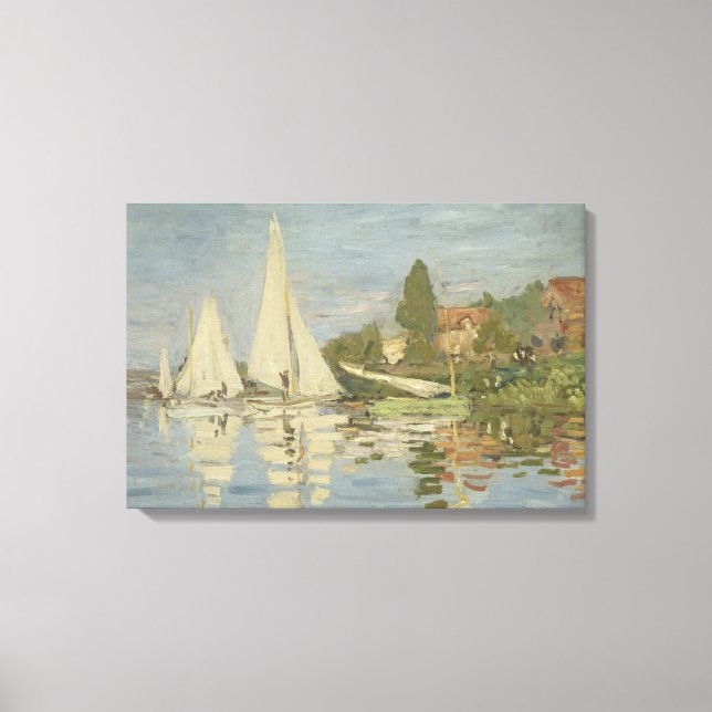Claude Monet - Regattas in Argenteuil Leinwanddruck (Vorderseite)