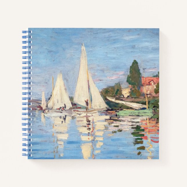 Claude Monet - Regattas in Argenteuil Notizbuch (Vorderseite)
