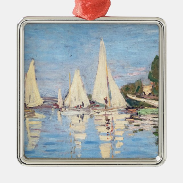 Claude Monet - Regattas in Argenteuil Ornament Aus Metall (Vorne)