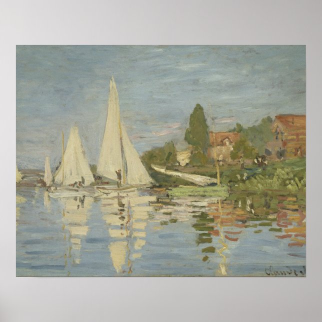 Claude Monet - Regattas in Argenteuil Poster (Vorne)