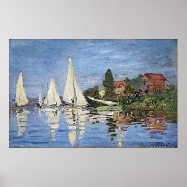 Claude Monet Regattas in Argenteuil Poster (Vorne)