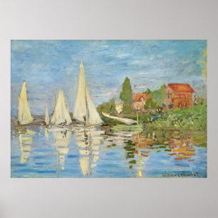 Claude Monet - Regattas in Argenteuil Poster