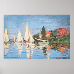 Claude Monet - Regattas in Argenteuil Poster