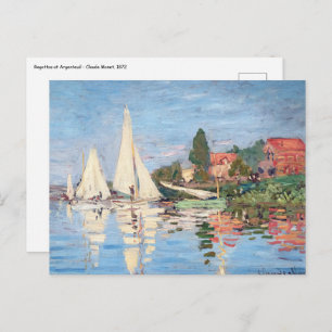 Claude Monet - Regattas in Argenteuil Postkarte